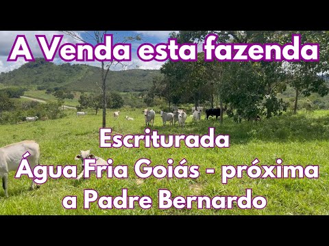 A Venda esta fazenda, escriturada, em Água Fria Goiás, próxima a Padre Bernardo