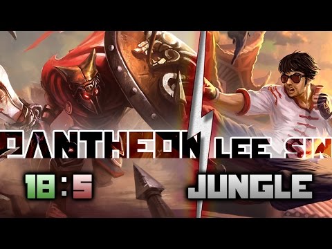 5.3 Nightblue3 As Pantheon vs Lee Sin in the Jungle. SMURFIN