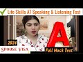 Life Skills A1 IELTS UKVI Spouse Visa Test Full Mock Test A1 Speaking And Listening Test 2024