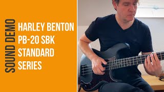 Video thumbnail for Harley Benton PB20 SBK Standard Series - Sound Demo (no talking) by Bass Bonedo