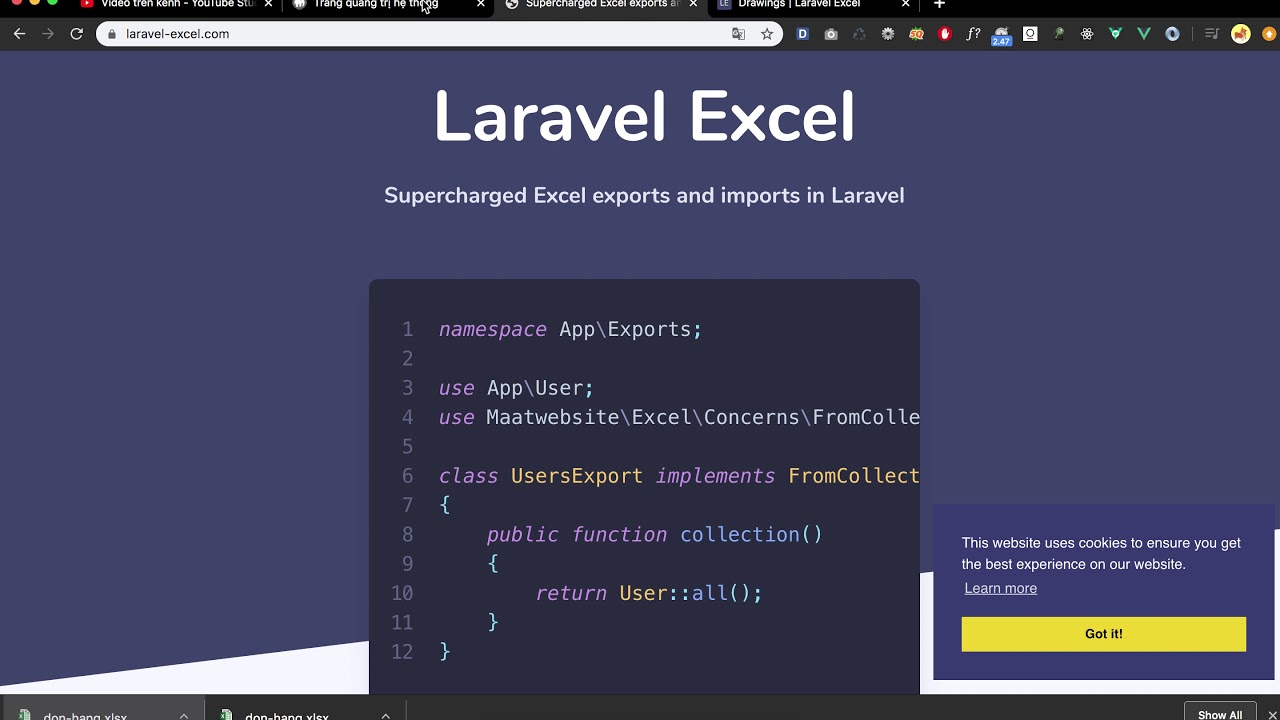 [Seri] - Website đồng hồ - Export excel Đơn hàng Part 1