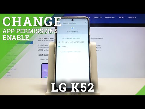 Manage Apps Permissions - LG K52 App Configuration