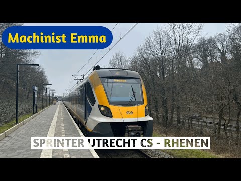 Cabinerit (4K) | SNG | Rij mee met de sprinter van Utrecht naar Rhenen. | Feb '25'|