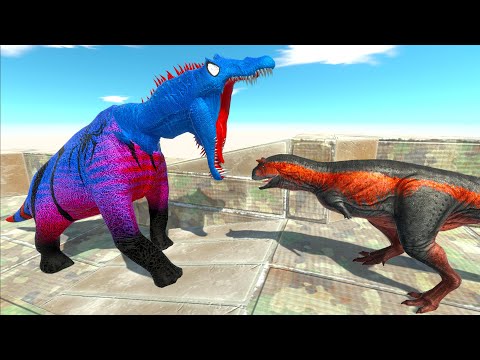 SPIDERMAN BRACHISPINOSAURUS DEATH CLIMB - Animal Revolt Battle Simulator