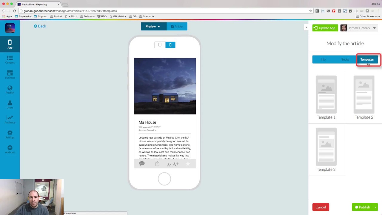 Article template trick