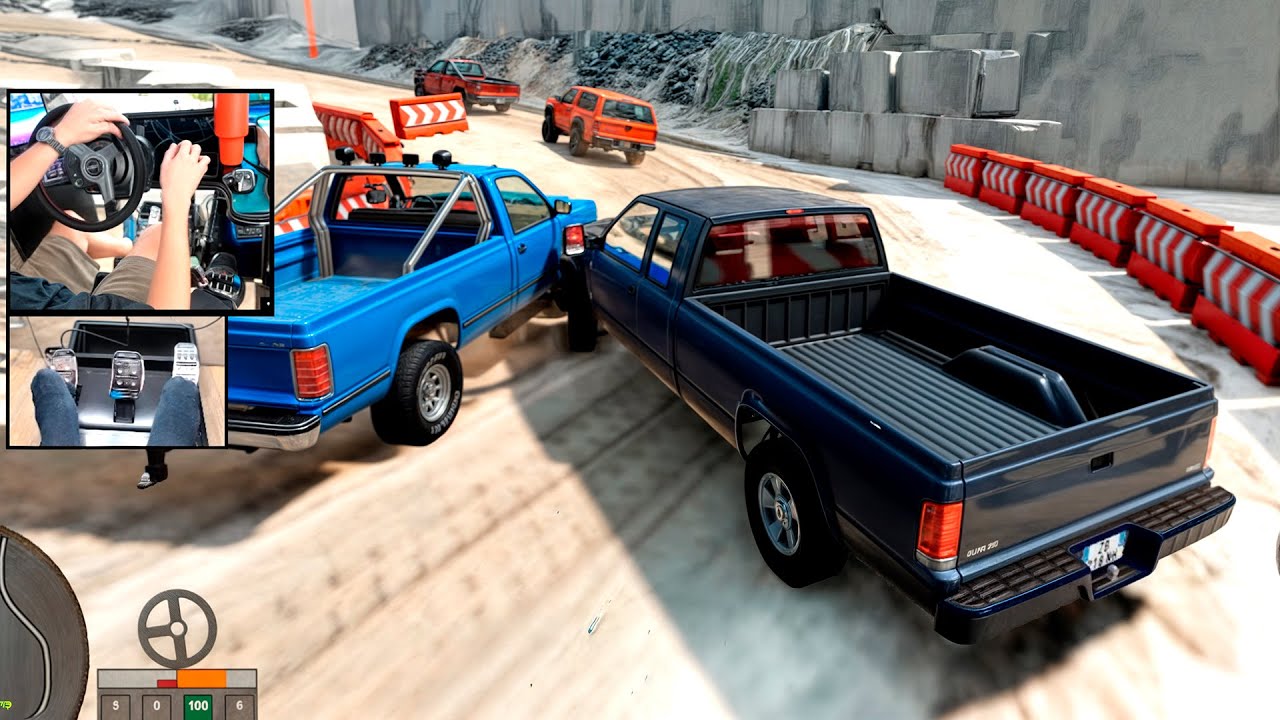 Racha contra os Trabalhadores da Pedreira! - BeamNG.drive