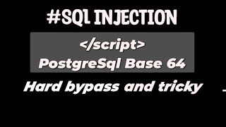 SQLi || Base 64 PostgreSql INJECTION