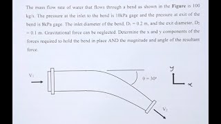Mechanics of Fluids - Topic 7 - Example 1 - Linear Momentum 1