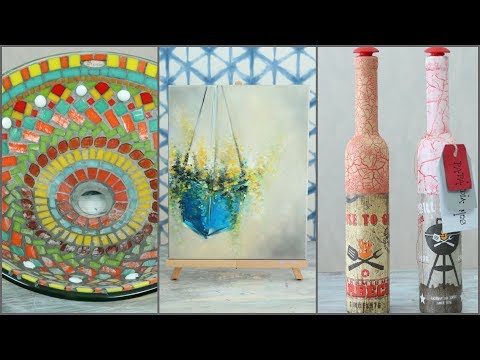 Manos a la Obra TV 2018 Programa 36 - Pintar al Oleo - Botellas Craqueladas - Mosaiquismo