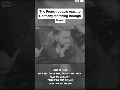French people's reaction on Germany marching through Paris