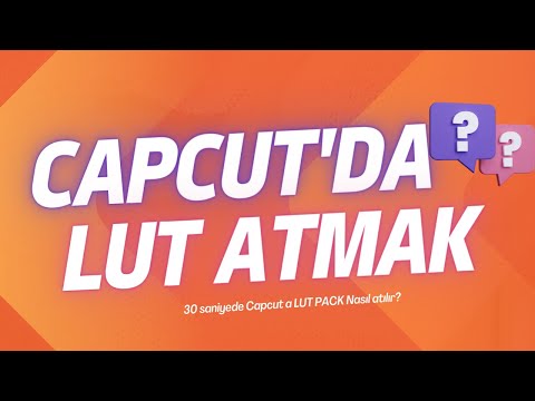 CapCut PC de Video ya LUT Atmak..! ( Çok Basit)