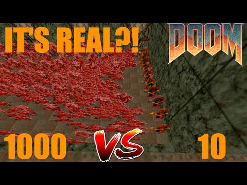 10 Chaingunner vs 1000 Pinky - MEGA LAST STAND - DOOM Classic Monster Infighting