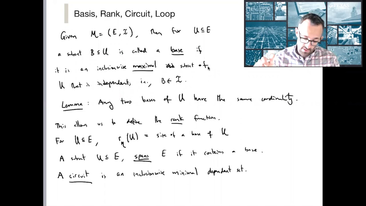 9.1 Matroids, Part I