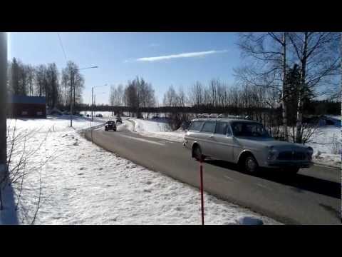 Veteran cars driving in Korsholm, Finland. 11.3.2012 /Nokia N8