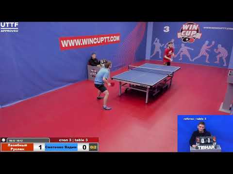 Каленик 3-2 Вавренюк/Лазебный 0-3 Сметенко Турнир Восток 6 WINCUP 30.03.21 Прямая Трансляция Зал 3