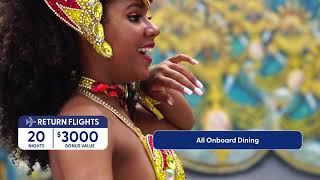 My Cruises | Early Bird Sale | Rio Carnivale & Caribbean Dreams In 2027
