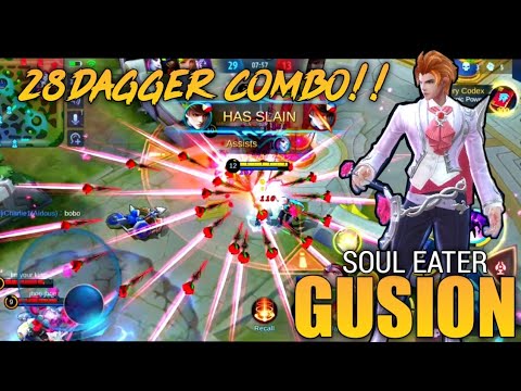 GUSION 28 DAGGER COMBO CRAZY DAMAGE 24 KILLS | MAYHEM MODE | GUSION GAMEPLAY