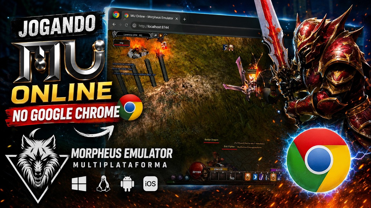 Jogando MuOnline no google Chrome - Morpheus Emulator