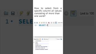 SQL 4 Beginners: ✔How To Select Values With More Than One Word?😳 #shorts #sqlforbeginners #sql 