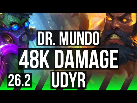 DR. MUNDO vs UDYR (JGL) | Good KDA: 13/1/23, 48K damage | EUW Challenger | 26.2