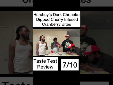 Hershey's Dark Chocolate Dipped Cherry Infused Cranberry Bites Taste Test Review Short