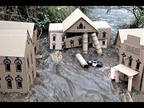 Flash Flood DESTROYS Cardboardia Village