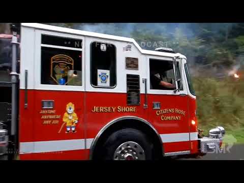 08-04-2022 Jersey Shore to Muncy, PA - Severe Storms Cause Damage To Trees & Powerlines, Wildfire