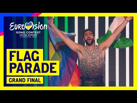 Flag Parade | Grand Final | Eurovision 2023 #UnitedByMusic 🇺🇦🇬🇧