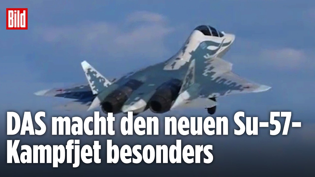 Russland präsentiert neuen Su-57-Kampfjet – Staatsfernsehen zeigt Jungfernflug!
