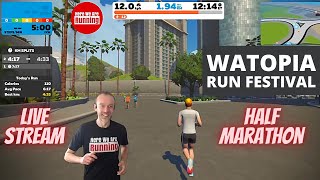 LIVE STREAM | Watopia Run Festival HALF MARATHON Race