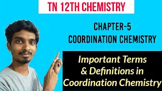 Important terms & definitions in Coordination Chemistry|Class12|Chapter-5