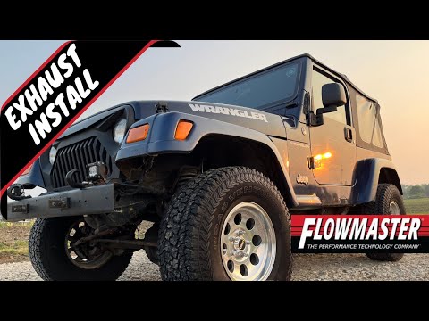 Jeep Wrangler Exhaust - How we installed a FlowMaster CAT back exhaust on a 2006 TJ 4.0L