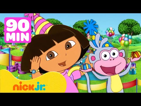 Capa de Dora the Explorer | Maratona de Festas com Dora & Botas! | Nick Jr. em Português
