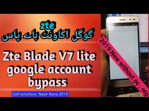 ZTE Blade V7 Lite google account bypass without pc 2019