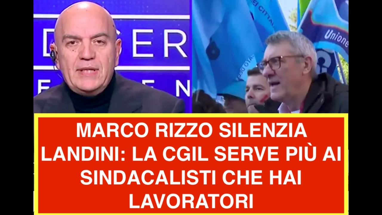 MARCO RIZZO SILENZIA LANDINI: LA CGIL SERVE PIÙ AI SINDACALISTI CHE HAI LAVORATORI
