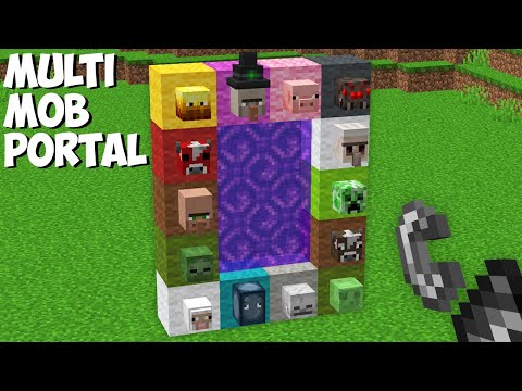 What if BUILD PORTAL FROM ALL MOBS in Minecraft ? MULTI MOB PORTAL !