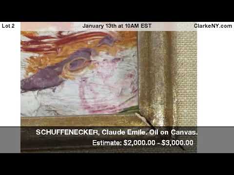SCHUFFENECKER, Claude Emile. Oil on Canvas.