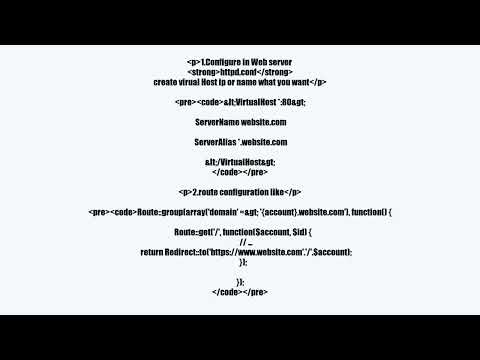 Laravel Routing To subdomain