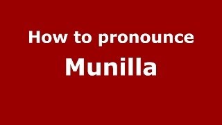How to pronounce Munilla