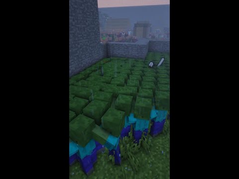 MINECRAFT ON 1000 PING When Zombies Attack Villagers #shorts