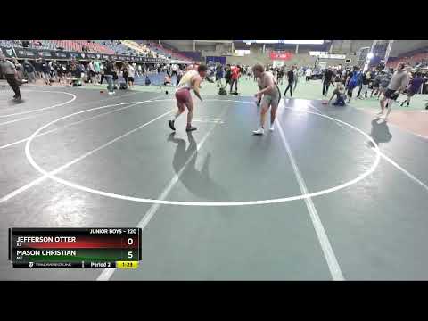 220 Lbs Champ. Round 1 - Mason Christian, MT Vs Jefferson Otter, KS 740a