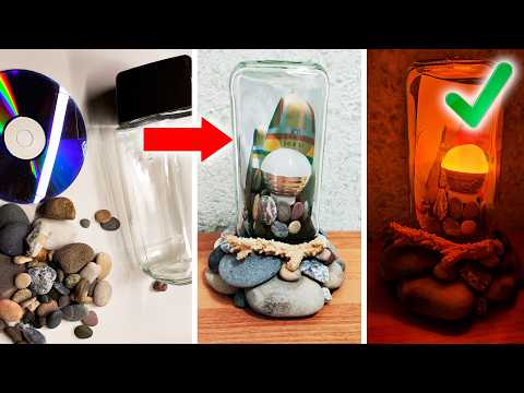 Amazing DIY Night Light using Sea Stones & A Jar! 