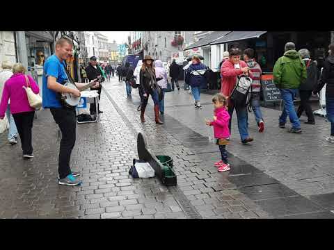 Robin Hey Busking in Galway Ireland 2014