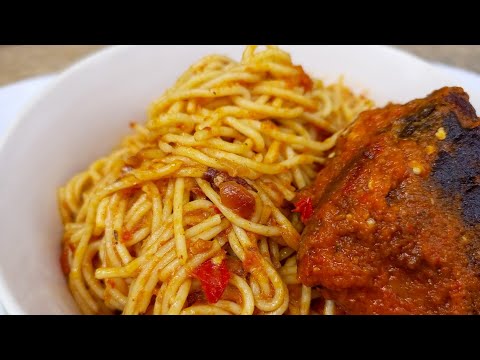 How to Cook the Easiest Jollof Spaghetti | Easy Nigerian Spaghetti Jollof with Sardine