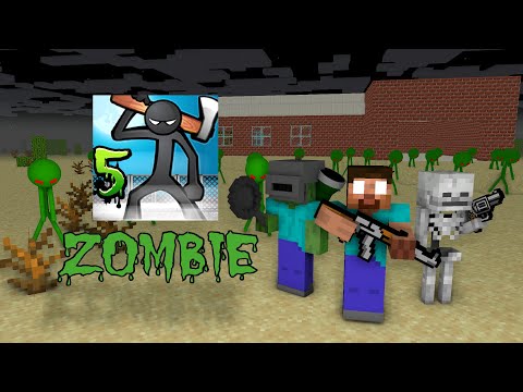 ZOMBIE ANGER OF STICK WAR CHALLENGE - MINECRAFT