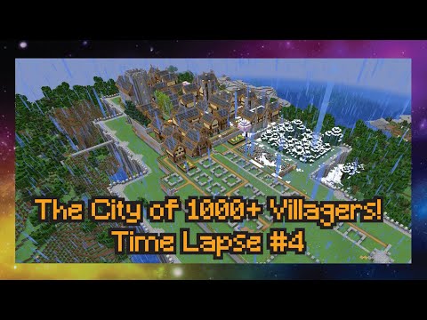 Insane Minecraft Time Lapse - 1000+ Villager City Build
