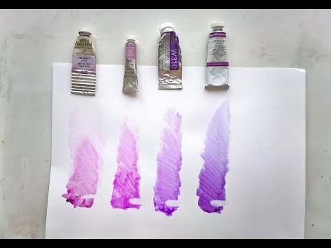 Watercolor paints. Cobalt Violet