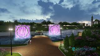 Лазерное шоу на водных экранах