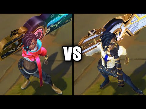 Prestige True Damage Senna vs True Damage Senna Skins Comparison (League of Legends)
