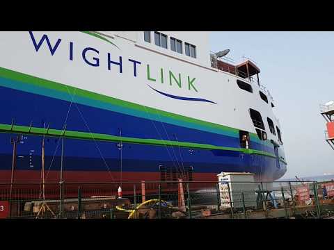 Launch of the Wightlink G Class Victoria of Wight Ferry